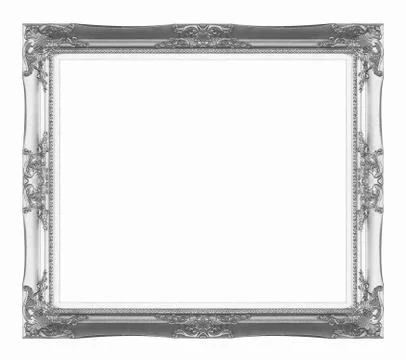 Silver picture  frame Stock Photos