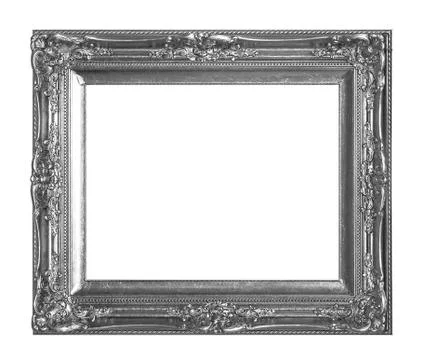 Silver picture  frame Stock Photos