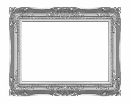 Silver picture  frame Stock Photos