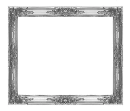 Silver picture  frame Stock Photos
