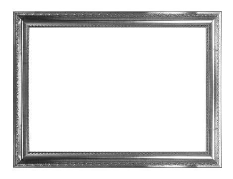 Silver picture  frame Stock Photos