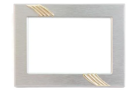 Silver picture frame Foto stock