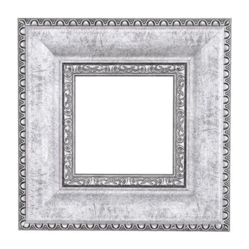 Silver picture frame Stock Photos