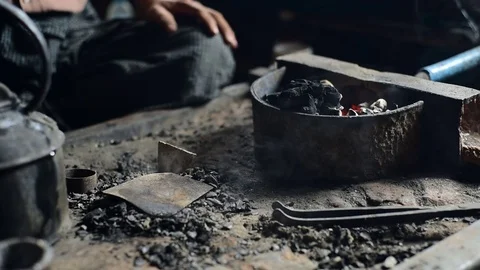 Silver piece after solidifying Stock Footage 71167068