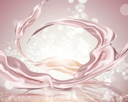 Silver pink satin background Illustrazione stock