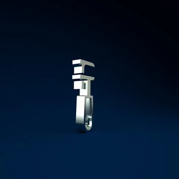 Silver Pipe adjustable wrench icon isolated on blue background. Minimalism co イラスト素材