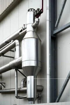 SIlver pipework Stock Photos