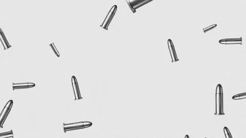 Silver Pistol Bullet Rain. 库存影片 347328342