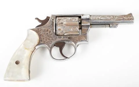 Silver pistol Stock Photos