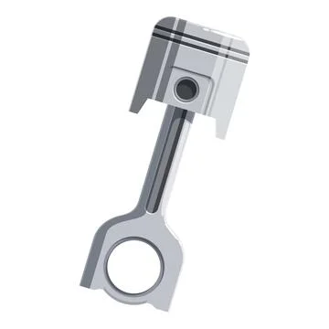 Silver piston engine part converting energy illustration Stock Illustration