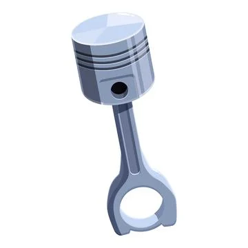 Silver piston engine part converting energy Illustrazione stock