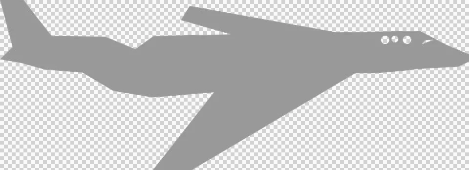 Silver plane in a 2d design Illustrazione stock