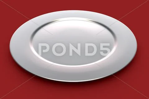 Silver plate Stock Illustration