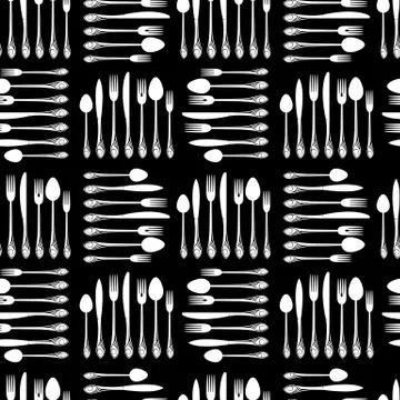 Silver plate seamless pattern Illustrazione stock