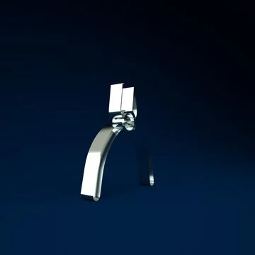 Silver Pliers tool icon isolated on blue background. Pliers work industry mec イラスト素材