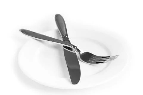 Silver plug isolated on white background Stockfoto's