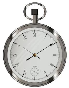 Silver Pocket Watch Illustrazione stock