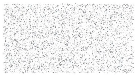 Silver polka dot small confetti on white background Stock Illustration