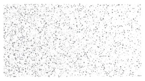 Silver polka dot small confetti on white background Stock Illustration