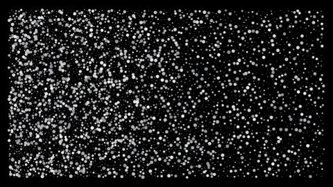 Silver polka dot small confetti on black background Stock Illustration