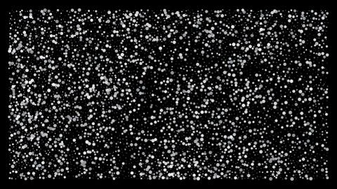 Silver polka dot small confetti on black background Stock Illustration