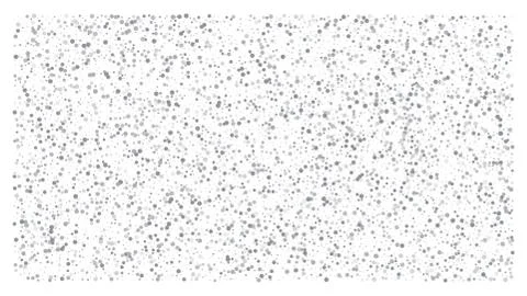 Silver polka dot small confetti on white background Stock Illustration