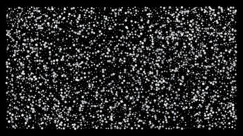 Silver polka dot small confetti on black background Stock Illustration