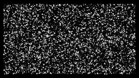 Silver polka dot small confetti on black background Stock-Illustration