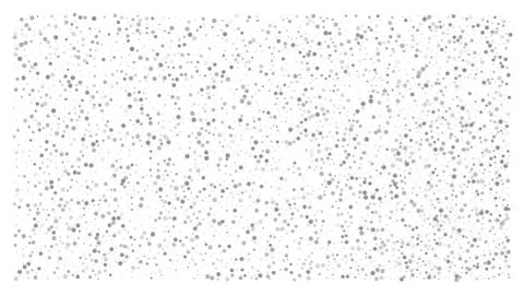 Silver polka dot small confetti on white background Stock Illustration