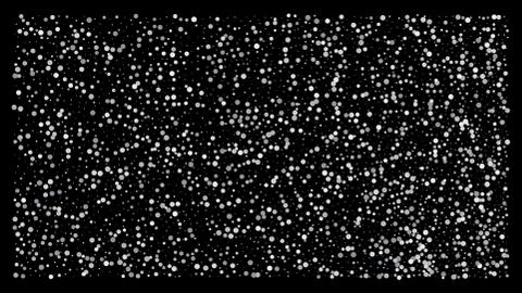 Silver polka dot small confetti on black background Stock-Illustration