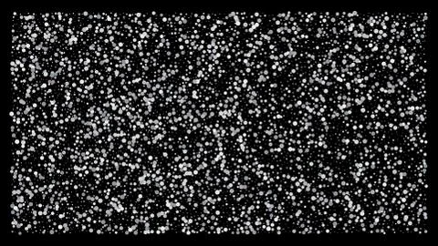 Silver polka dot small confetti on black background Stock Illustration