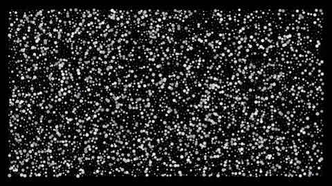 Silver polka dot small confetti on black background Stock Illustration