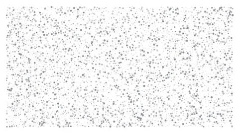 Silver polka dot small confetti on white background Stock-Illustration