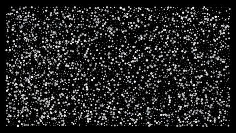 Silver polka dot small confetti on black background Stock Illustration