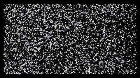 Silver polka dot small confetti on black background 스톡 일러스트