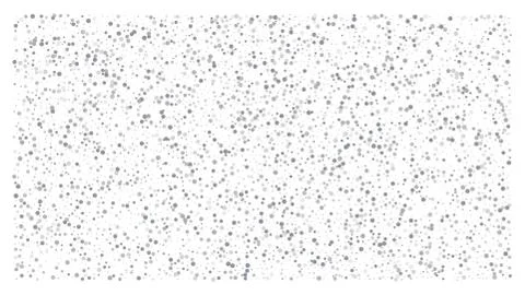 Silver polka dot small confetti on white background Stock Illustration