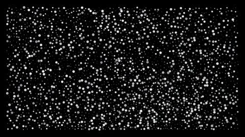 Silver polka dot small confetti on black background Stock-Illustration