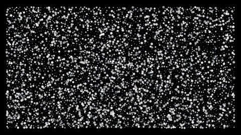 Silver polka dot small confetti on black background Stock-Illustration