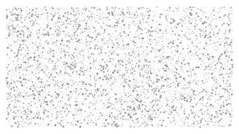 Silver polka dot small confetti on white background Stock Illustration