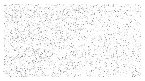 Silver polka dot small confetti on white background Stock Illustration