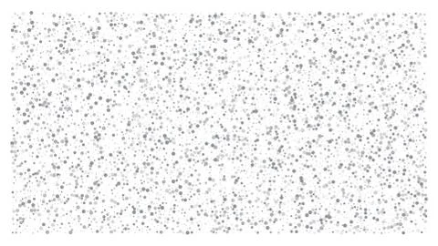 Silver polka dot small confetti on white background Illustrazione stock