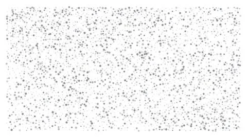 Silver polka dot small confetti on white background Stock Illustration