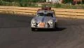 Silver Porsche 356A followed by Mercedes Benz 300 SE ヨ retro cars competition HD Footage