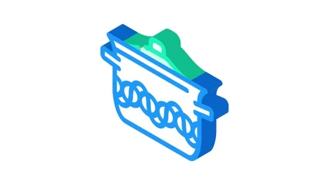 Silver pot cooking isometric icon animation Vidéo 327295447