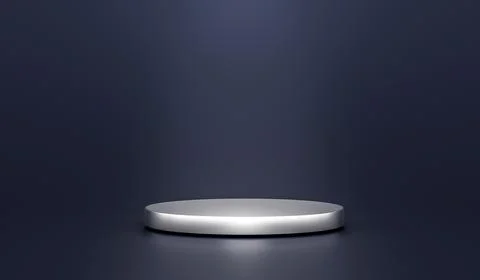 Silver product background stand or podium pedestal on advertising display Stock Illustration