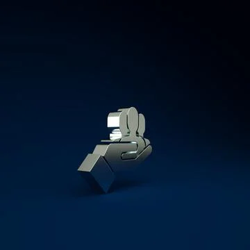 Silver Project team base icon isolated on blue background. Business analysis  스톡 일러스트