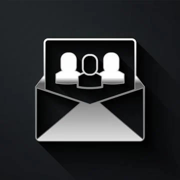 Silver Project team base icon isolated on black background. Business analysis Stock Illustration