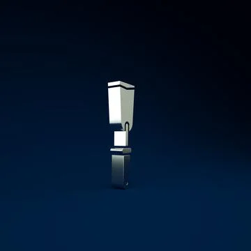 Silver Putty knife icon isolated on blue background. Spatula repair tool. Spa Stock Illustration