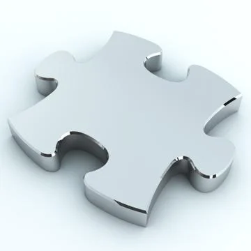 Silver puzzle Stock Illustration