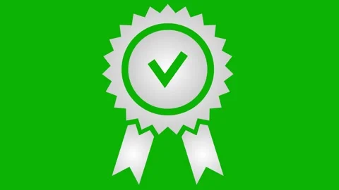 Silver quality mark green Stock Footage 259285981